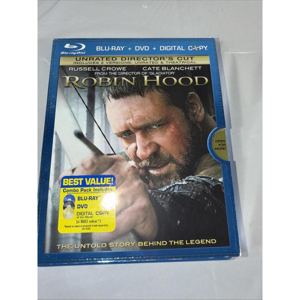 Robin Hood 2010 Blu-ray Unrated Director's Cut with DVD Slipcover